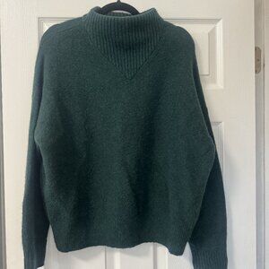 Madewell Dillon Mockneck sweater in Heathered Spruce Dark Green